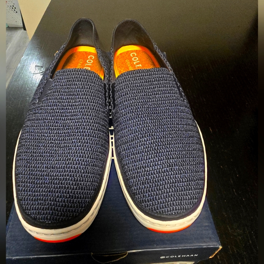 Cole Haans Men's Blue Slip-On Shoes (great condition)